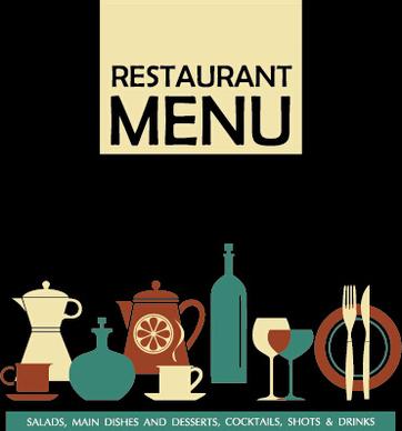 modern restaurant menu vector cover set