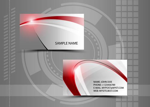 modern style abstract business cards vector