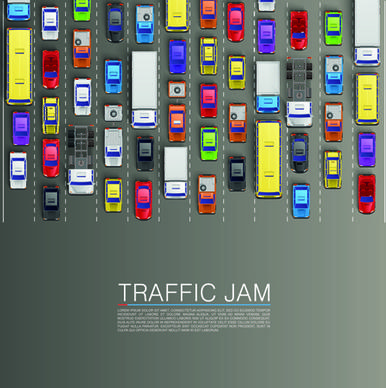 modern traffic jam vector design