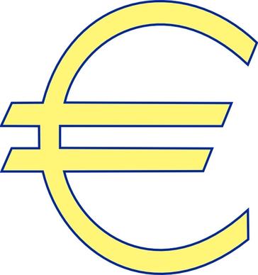 Monetary Euro Symbol clip art