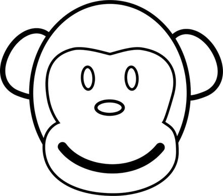 Monkey Line Art