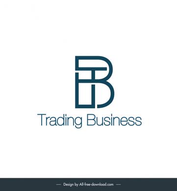 monogram trading business logo template abstract stylized texts decor