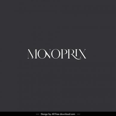 monoprix logo template contrast uppercase sketch