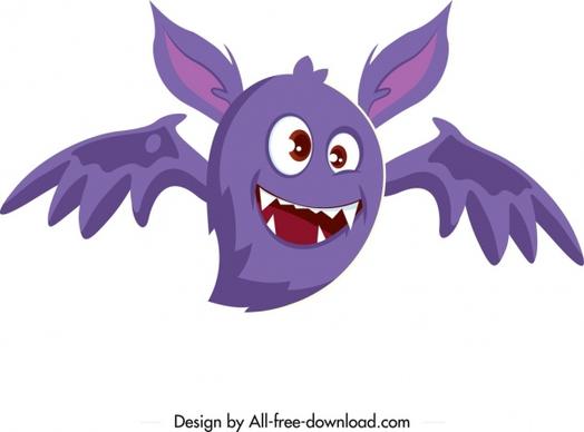 monster icon funny cartoon character sketch winged shape