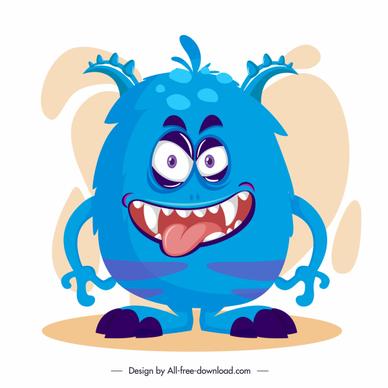 monster icons funny scary cartoon character sketch