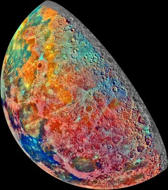 moon increasingly false color