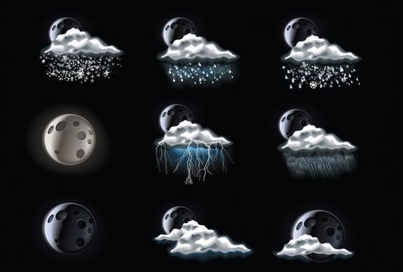weather forecast design elements dark modern sketch