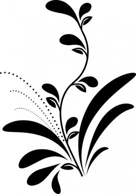 flower painting black white flat petal sketch