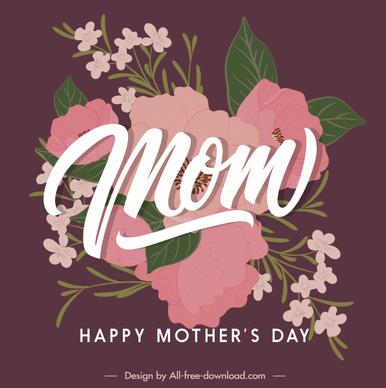 mother day banner template elegant classic floral decor