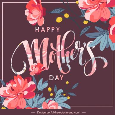mother day banner template elegant classical floral decor