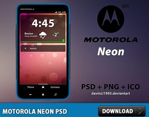 Motorola Neon Free PSD