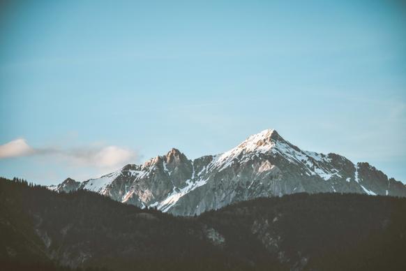 mountain peak picture contrast realistic