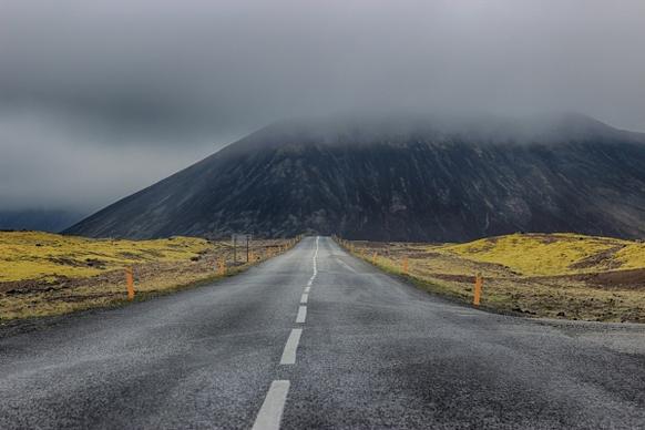 mountain road in iceland