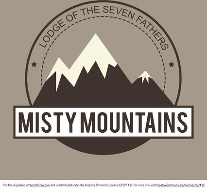 mountain vector badge