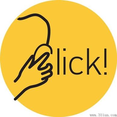 mouse click on the icon vector
