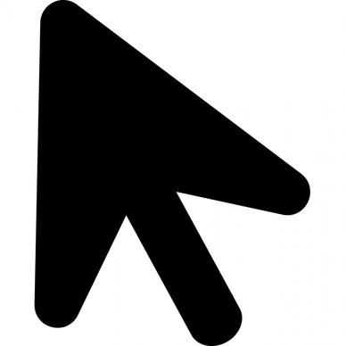 mouse pointer flat black arrowhead shape