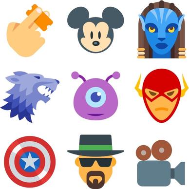 movie icons collection by icons8