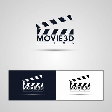 movie logotypes flat symbol black white design