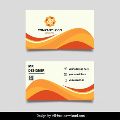 mr designer business card template modern dynamic elegant waving curves decor