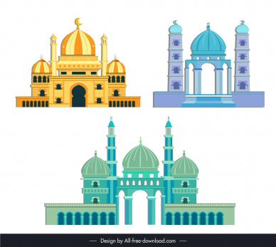 muharram buildings design elements collection flat classic symmetry