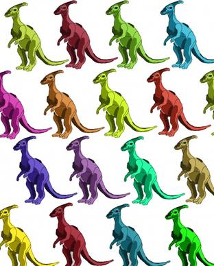 multicolor dinosaur background