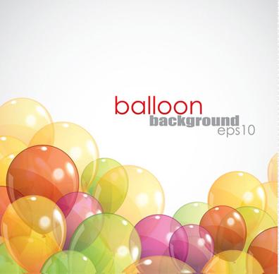 multicolored balloon background design vector
