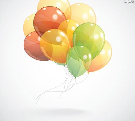 multicolored balloon background design vector