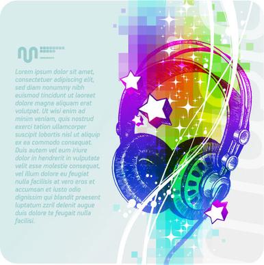 music8 mike stylish vector background
