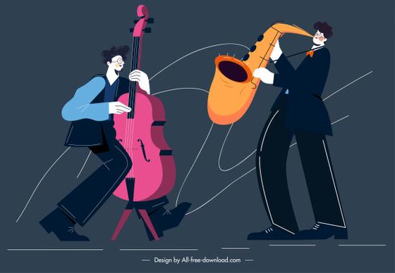 music background accoustic performance sketch cartoon design