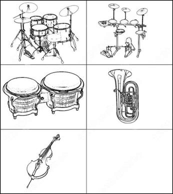 music instruments brush