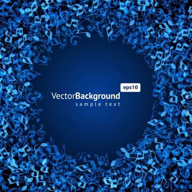 music keys blue background 03 vector