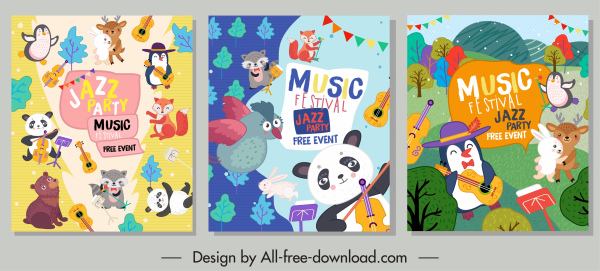 music posters colorful cute animals eventful design