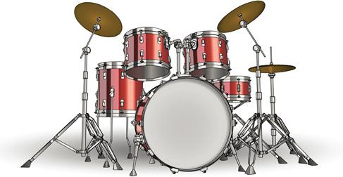 music with drums design elements vector