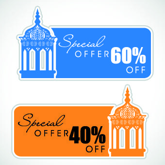 muslim style discount tag vector