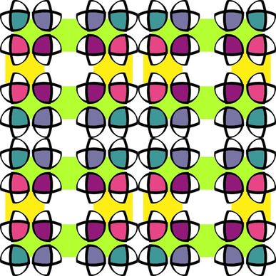 Muster 43ab Viele DoppelDs farbig - Endloskachel