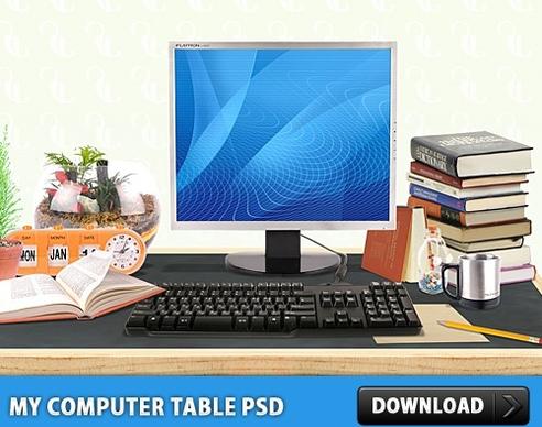 My Computer Table Free PSD
