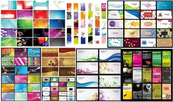 n a variety of card business card background vector