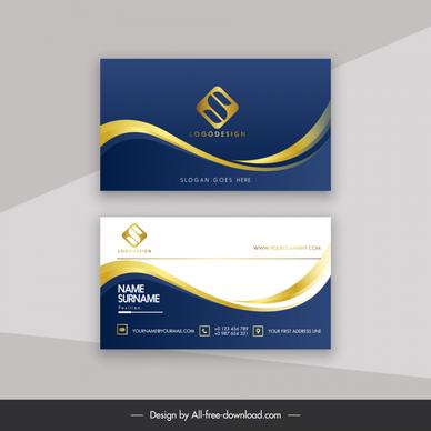 name card visiting card business card luxury waving curves template  
