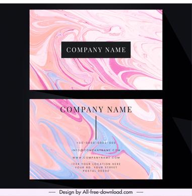 name card template abstract watercolors decor