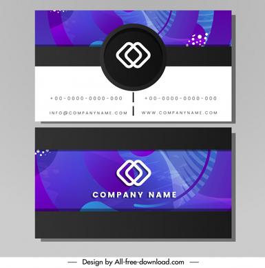 name card template modern elegant abstract blue decor
