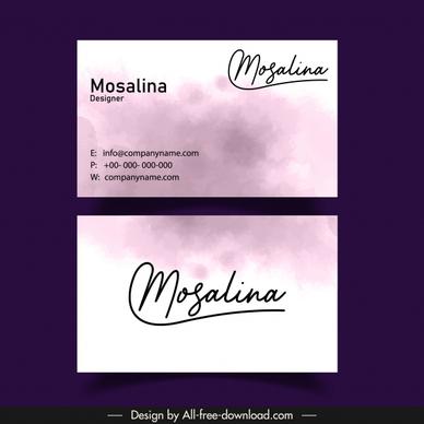 name card template simple grunge color flat classic