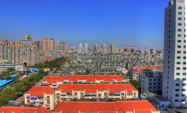 nanjing skyline in nanjing china