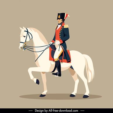 napoleon design elements man riding horse cartoon 