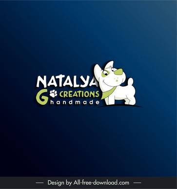 natalya g creations logo funny puppy sketch handdrawn cartoon