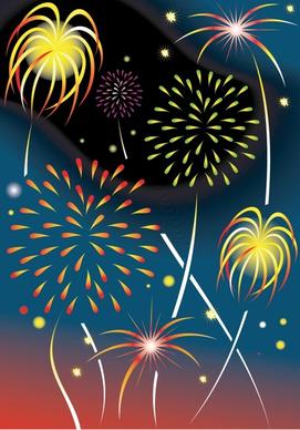 national day fireworks vector
