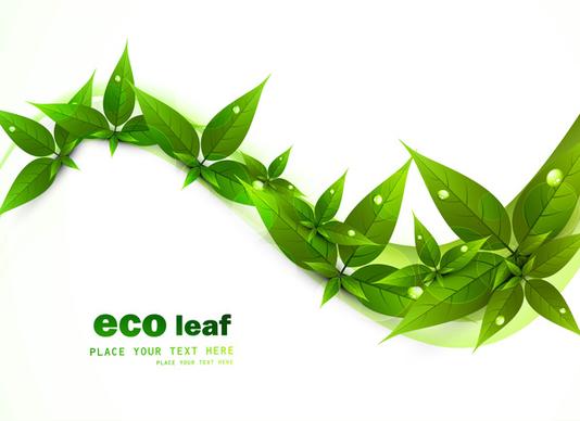 natural eco green lives wave vector design