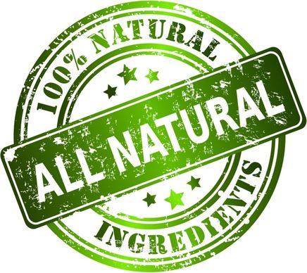 Natural ingredients stamp