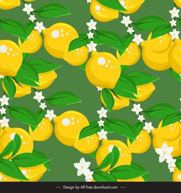 natural lemon pattern bright classic design