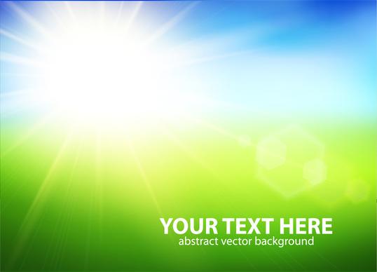natural with sun background vector