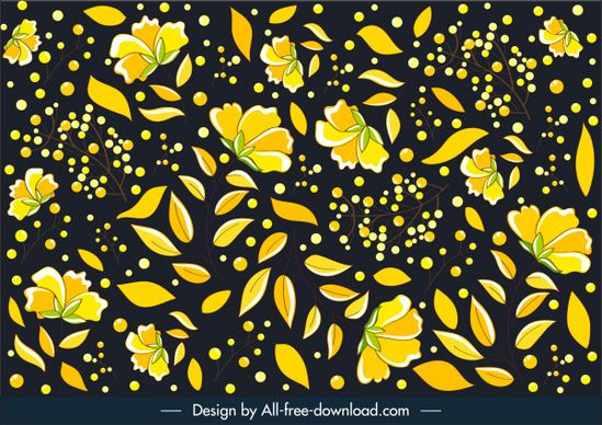 nature background template petals leaves decor dynamic contrast